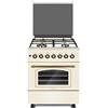 LAREL CUC.L60RBG Cucina Rustica 60X60 4 Fuochi, Griglie Ghisa - Forno Gas Ventilato - Panna