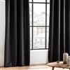 Douceur D'Intérieur - 1600832, Tenda Con Passanti , 140 X 260 Cm , Essentiel , Poliestere Unito , Nero