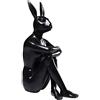 Kare Design statuetta decorativa Coniglio Gillie, nero, accessorio coniglio seduto, regalo divertente, animali del mondo, 39x26x15cm