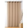 Linder - Tenda con fibbia - Finitura occhielli colore canna fucile - Colore spago - 290 x 240 cm - 100% poliestere - Collezione Boucline