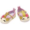 Heless 749 - Ballerine unicorno per bambole e animali di peluche in bianco rosa con glitter argento e oro, misura 38-45 cm