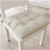 PETTI Artigiani Italiani - Cuscini per Sedia Cucina, Set 6 Cuscini per Sedie Cucina, Coprisedie Cucina in Cotone con Laccetti, Beige, 100% Made in Italy