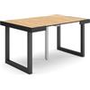 Skraut Home | Consolle allungabile | Tavolo consolle allungabile | 140 | Per 6 persone | Gambe in legno | Stile moderno | Rovere