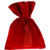 Publilancio srl 12 PZ Sacchetto portaconfetti LAUREA 10x13 cm velluto rosso con nappina