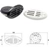 FNI TROMBA NAUTICA DA INCASSO 12V IN ACCIAIO INOX CON DOPPIA MASCHERINA BINCA NERA