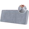 BXFUL Copriseduta Divano Elasticizzato in Ciniglia Fodera per Cuscino ad Alta Elasticità Cuscino per Divano Fodera per mobili Coprisedile per Divano Fodere per Cuscino (Grande 4 Posti,Grigio)