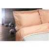 Mama's Completo letto di lenzuola sopra sotto e federe, in raso di cotone 100%, made in italy (Matrimoniale, Rosa)