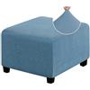 AQIGR Copripouf Quadrato 40 x 40/50 x 50/60x60/ 90x90 con Elastico,Copri Poggiapiedi Morbido Jacquard Fodere per Pouf Rettangolari Elasticizzati per Pouf Rimovibili per Soggiorno Camera da Letto
