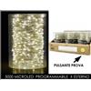 General Trade Catena 500 Microled con Alimentatore x Esterno Luce Bianco Caldo Programmabile