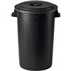 Stefanplast Bidone in Polietilene Nero senza coperchio di Stefanplast-100 LT