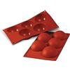 silikomart | SF001 Stampo in Silicone per Monoporzioni SEMISFERA, Antiaderente, 5 Cavità, Confezione da 1 Stampo per Dolci, Ø 80, h 40 mm, Made in Italy