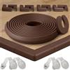HAPPY CHLEA® Paraspigoli per Bambini in Gomma con Tecnologia Schiuma Attiva, Kit da 6,4 M Totali di Protezione tra Paracolpi, 8 Paraspigoli Angolari e 4 Blocca Cassetti + 1 Fermaporta (Marrone)