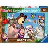 Ravensburger - Puzzle Masha e Orso, Collezione Giant Pavimento, Idea Regalo per Bambini 4+ Anni, Gioco Educativo e Stimolante, 24 Pezzi Giganti, 70x50 cm