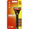 Gillette Fusion5 - Rasoio da uomo + 4 lame di ricambio, con 5 Lame per ridurre l'attrito, rasatura di cui quasi non ti senti, nero
