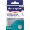 Hansaplast Cerotti Second Skin Protection XL, Cerotti impermeabili per un'adesione fino a 72 ore, Cerotti cicatrizzanti con capsula curativa, Sottili e 2x più flessibili, 3 cerotti grandi da 6 x 7 cm
