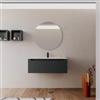 DEGHI Mobile bagno sospeso 100 cm antracite con lavabo integrato e specchio - Sleek