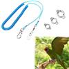 TUKNN Catena di Pappagalli, Corda Volante per Pappagallo, Parrot Bird Anti-Bite Flying Training Rope Guinzaglio, Bird Foot Chain in Acciaio Inox con Anello, Corda da Allenamento Volante Anti-Bite, 5m