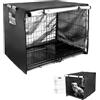 BODYGAD Copertura Per Gabbia Per Cani, 48x30x33in Copertura Per Cuccia Per Cani Resistente Copertura Durevole Antivento Impermeabile Gabbia Per Cani Pieghevole Accessori Per Interni Ed Esterni Nero