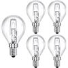 SCNNC Lampadina G45 E14 Dimmerabile 230V, Bianco Caldo 2700k, Trasparente Lampadine Golf E14 G45 per Soggiorno Camera da Letto Corridoio, 5 Pezzi