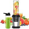 OQCSUAT Frullatore, 500W Frullatore Elettrico Portatile, Mini Frullatore Portatile Mixer Cucina Frullatore Smoothie con 600ml Bottiglie Portatili, Frullatore Tritatutto Multifunzione per Gelato Frutta Verdura