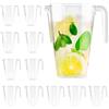 MATANA 12 Brocche in Plastica, Caraffe Trasparenti (1,5L) - Cocktail, Limonata, Punch, Sangria, Birre e Altro - Compleanni, Matrimoni, Natale, Picnic, Barbecue, Feste - Resistenti e Riutilizzabili