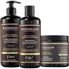 Kerargan - Trio Anti-Caduta Shampoo, Balsamo & Maschera all'Olio di Ricino per Capelli Secchi, Fragili o Devitalizzati - Accelera la Crescita dei Capelli - Senza Solfati, Silicone - 3x500 ml