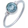 mantraroma Anello argento 925 con pietre preziose topazio pietra blu argento sterling da donna in vero argento (MRG-191-62-(54))