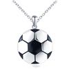 VIKILEE Calcio Portafoto Medaglione Collana Argento 925 Donna Uomo: Collana di Foto Personalizzata-Ciondolo Portafoto Collane Amuleto Gioielli-Compleanno Anniversario Natale Regali per Lei Lui Argento