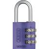 ABUS 465826-145/30_LILA_B Candado aluminio combinacion 30 mm 3 dígitos lila blister