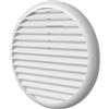 La Ventilazione TU160B Griglia di Ventilazione Tonda universale in Plastica con molle, Bianca, diametro 175 mm