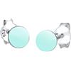 Elli Orecchini a Perno da Donna, in Argento 925, Blu (Chiaro)
