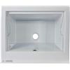 Jo-Bagno.it LAVATOIO PILOZZO CERAMICA 60 x 50 TUTTA VASCA PER TOP O MOBILE DA INCASSO O INSTALLAZIONE CON STAFFE ANCHE IN ESTERNO INCLUSO DI PILETTA IN ACCIAIO E SIFONE