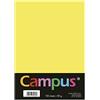 Campus Plus Office - Carta colorata A4 100 pezzi, 80 g/m², 210 x 297 mm, carta A4 colorata, morbida al tatto, perfetta per rilegatura, ufficio, disegno e artigianato, colore: Giallo