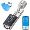 RUILON WELOCK PCB51 Smart Lock,Serratura Smart porta blindata,supporta PIN, RFID, APP e chiave di emergenza USB di backup,cilindro elettronico regolabile 30-70 mm