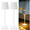 LuminexDesigns Lampada da tavolo senza fili 2 pezzi Bianco VELA TL02 | IP54 | 5200mAh | 3000K-6000K | Touch dimmerabile | 8-10h durata | Giardino, Matrimonio, Terrazza, Cena, Campeggio