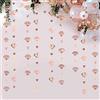 pinkblume Ghirlanda da appendere in carta metallica glitterata a forma di cuore per San Valentino, per addio al nubilato, fidanzamento, matrimonio, addio al nubilato, anniversario, festa di compleanno (4