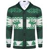 COOFANDY Cardigan da Uomo Maglione Natalizio Maglione Lavorato a Maglia Maglione Brutto Norvegese con Renna con Collo a Scialle