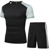 Wayleb Completi Sportivi Uomo Estivi Tuta Sportiva Uomo Tuta da Fitness Maniche Corte Pantaloncini Tuta da Ginnastica Uomo per Jogging Fitness, S-XXL