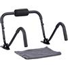 Relaxdays Attrezzo per Addominali AB Roller, con Piedi di Appoggio, Potenziamento Muscolare, HxLxP: 50 x 60 x 50 cm, Nero