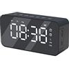 Jjoer Radiosveglia Digitale Sveglie Digitali Non Ticchettio Allarme Orologio Piccola Sveglia Radio Sveglia Sveglia con Cavo di Ricarica USB Radio Sveglia Black,One Size