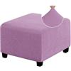AQIGR Copripouf Quadrato 40 x 40/50 x 50/60x60/ 90x90 con Elastico,Copri Poggiapiedi Morbido Jacquard Fodere per Pouf Rettangolari Elasticizzati per Pouf Rimovibili per Soggiorno Camera da Letto