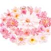 MOTONG 30 PCS Fiori Finti per Decorazioni Fiori per Torte Fiorellini Finti per Decorazioni Testa di Fiore Finta per Bomboniere Cimitero Rose Finte Margherite Ghirlanda Decorazioni Primavera Rosa