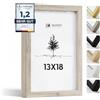 Heimlich® - Cornice per foto - 13x18 cm, legno di quercia - Cornice per foto medie con copertura in foglio di plastica - Montaggio a parete o esposizione da tavolo