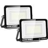 SKYWORLD 2 Pezzi Faretto Led da Esterno, 200W 20000LM Luci da Esterno