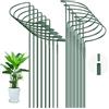 OFFCUP Pali di Supporto per Piante, 12 Pezzi Pali di Supporto per Piante ad Anello, 20 × 35cm Paletto per Piante da Giardino in Metallo, per Piante da Giardino Bordo per Pomodoro,Peonie, Vite, Fiori