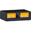 Fosi Audio LC30 Dual VU Meter Audio Visualizer, Commutatore 2 Ingressi 2 Uscite Vintage per Amplificatori Stereo ad Alta Potenza, Componente per Home Theater, Completo di Telecomando