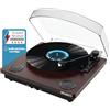 Majority Giradischi Vinili Bluetooth 5.3 | Giradischi Bluetooth con Cartuccia Premium e Adattatore 45 RPM | Lettore Vinile con Ingresso AUX e Uscita RCA | Giradischi con Casse Integrate | Majority Moto