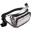 KAIAIWLUO Clear Marsupio Trasparente,Stadio Approvato Bumbag Marsupio Trasparente Cintura di Denaro Marsupio Olografico per Gli Uomini Ragazzi in Esecuzione Escursionismo Viaggio Sporti
