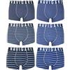 Navigare 6 Pezzi Boxer Uomo Mutanda Intimo Elasticizzato Varie Fantasie (XL, Art.2952z)