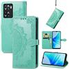 Fertuo Cover per OPPO A57 4G / A57S / A77 4G, Custodia Portafoglio a Libro in Pelle Flip Cover con Porta Carte, Chiusura Magnetica [Disegni di Mandala] Case Antiurto per OPPO A57 4G, Verde